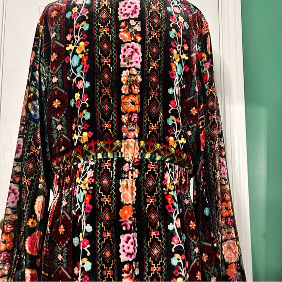 Johnny Was Black Velvet Floral Anorak Jacket Small - Picture 6 of 16